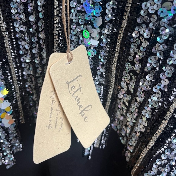 NWT Anthropologie LetMeBe Disco Sequin Sweatshirt - Picture 5 of 7